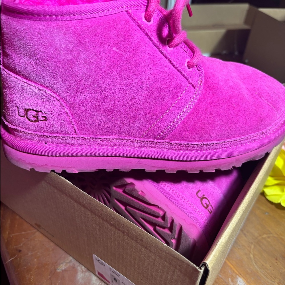 Hot Pink Ugg Boots. - Picture 2 of 2
